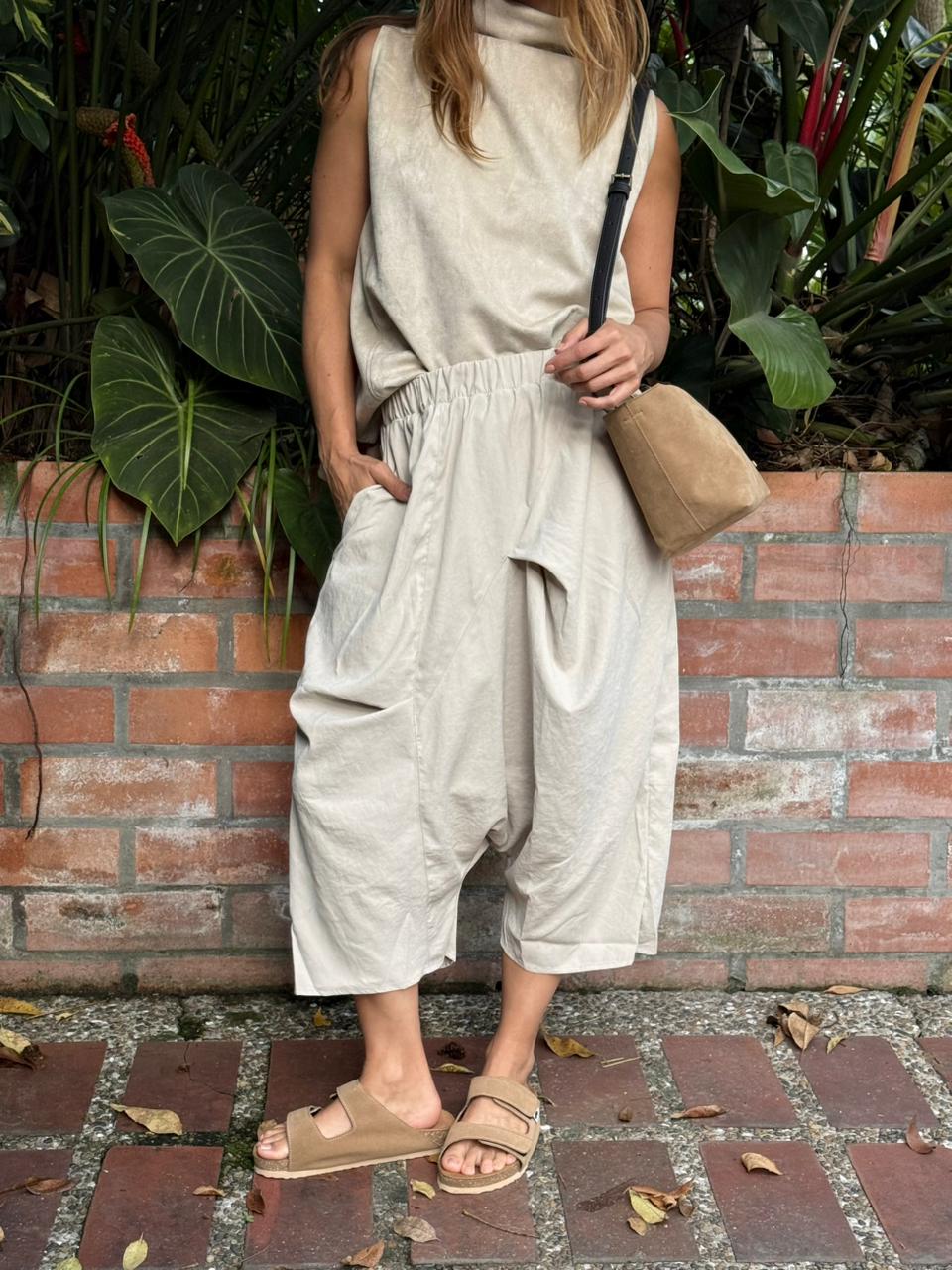 Falda Pantalón Italia Beige