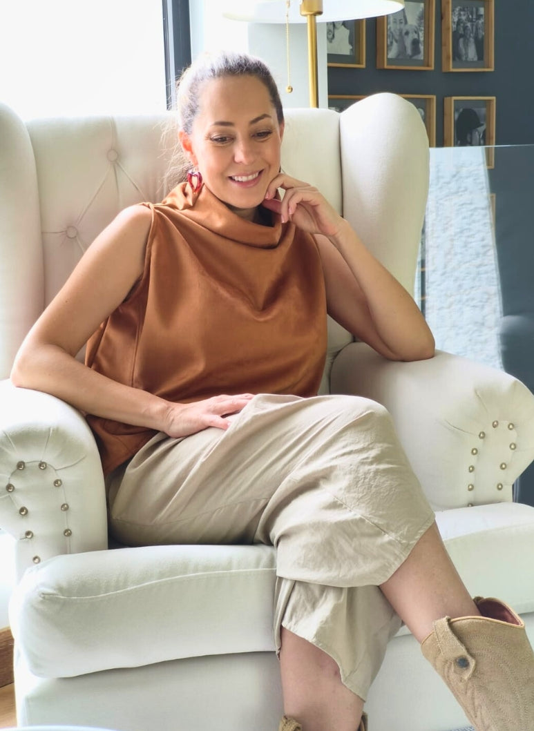 Chaleco Blossom Café